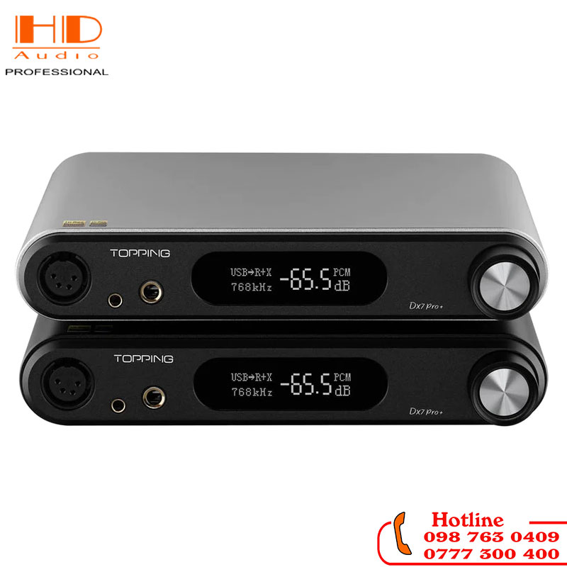 DAC TOPPING DX7 Pro + - Chip ES9038PRO - Bluetooth 5.1 - Hàng Chính Hãng