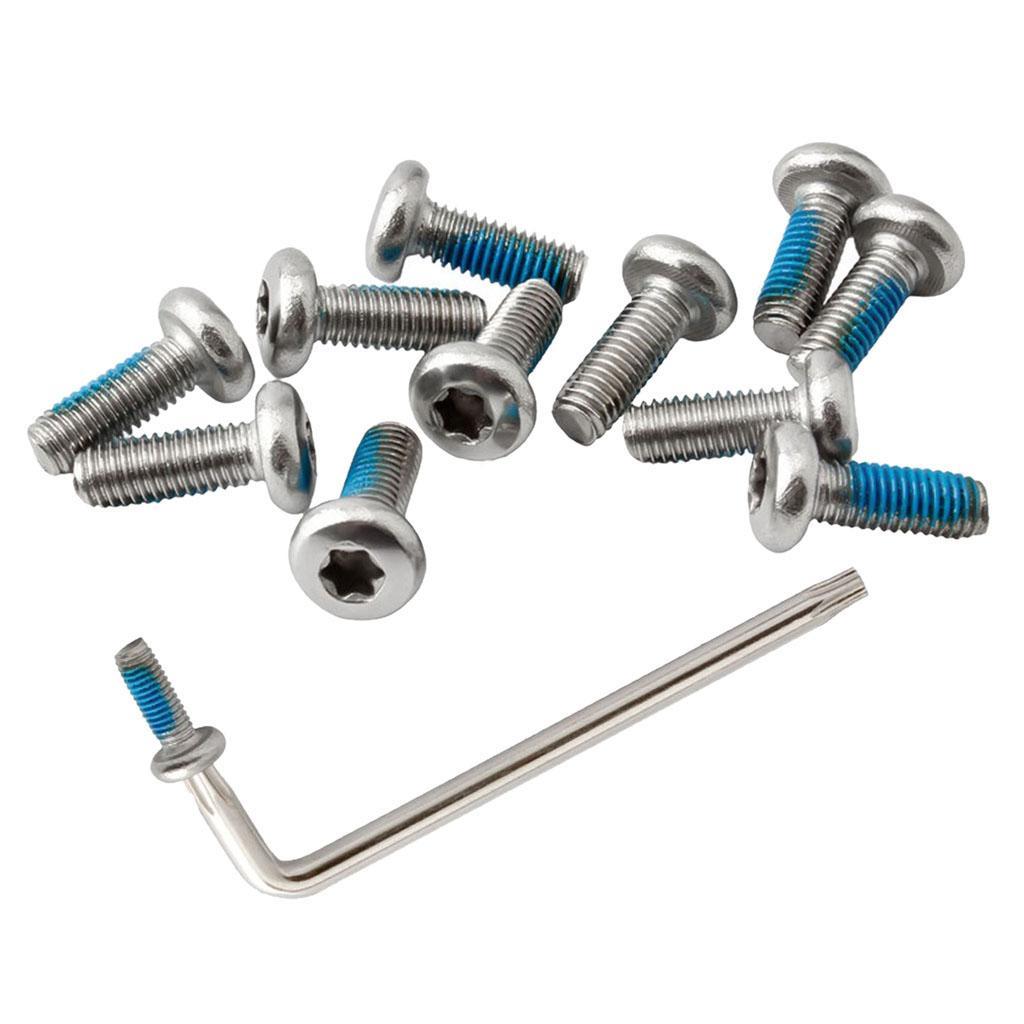 Pack of 12pcs Bolts M5x10 Screws for  Bike Disc Brake Cycle Rotor Bike  Bracket Mount Keys