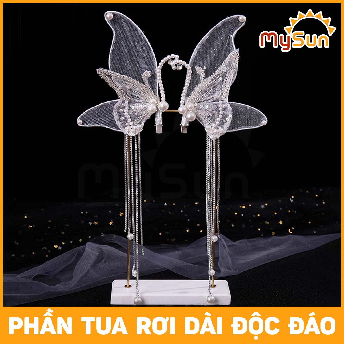 Kẹp tóc cho bé gái cài cột tóc công chúa dễ thương MySun AngelWing