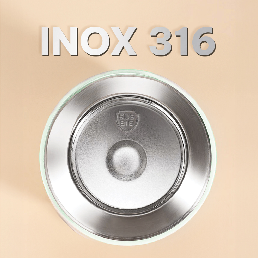 Bình Ủ Cháo Inox 316 JIDOSA JD3870 Hộp Giữ Nhiệt Lâu Dung Tích 850ml Tặng Kèm Muỗng Gấp Gọn Tiện Lợi