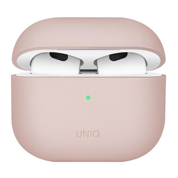 Ốp Dành Cho Airpod 3 UNIQ Lino Hybrid Liquid Silicone cao cấp chống bám vân tay  - Hàng Chính Hãng