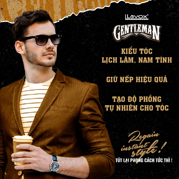 Keo Xịt Tạo Kiểu Tóc Lavox Gentleman