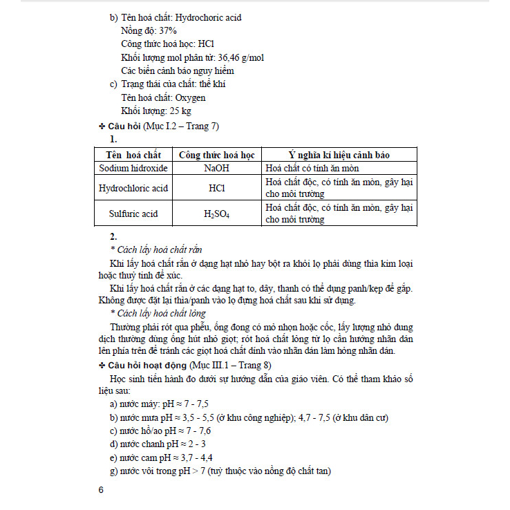 Hướng dẫn trả lời câu hỏi Khoa học tự nhiên 8 (bám sát SGK Kết nối tri thức với cuộc sống)