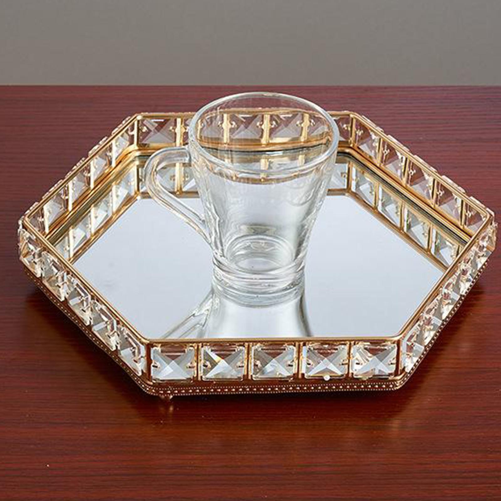 Bathroom Vanity Tray, Decorative Tray, Mirror Tray, Perfume Collection Tray, Candle Tealight Tray, Dresser Organizer 28cm