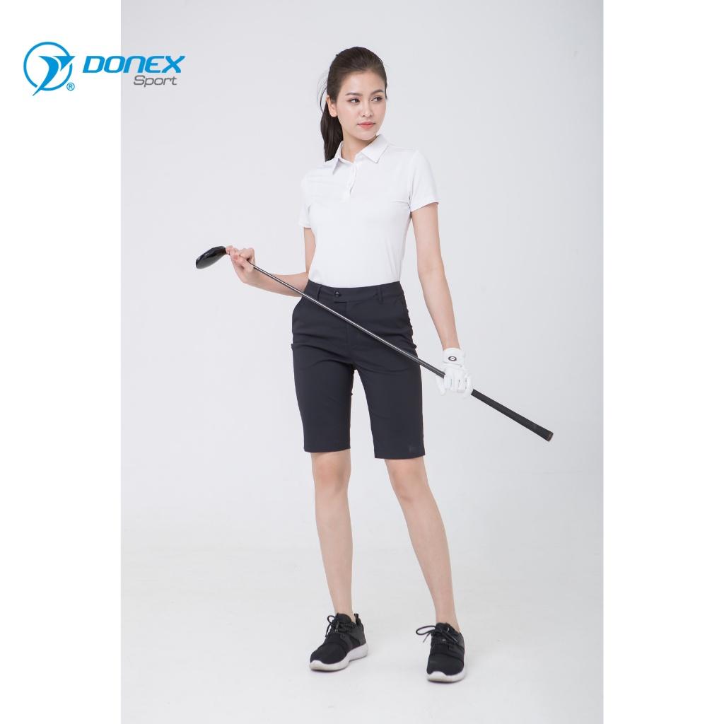 Áo Thể Thao Nữ Golf DONEXPRO Form Classic, Thiết Kế Có Cổ, Chất Vải Poly Cá Sấu Mát Mẻ AC-3612