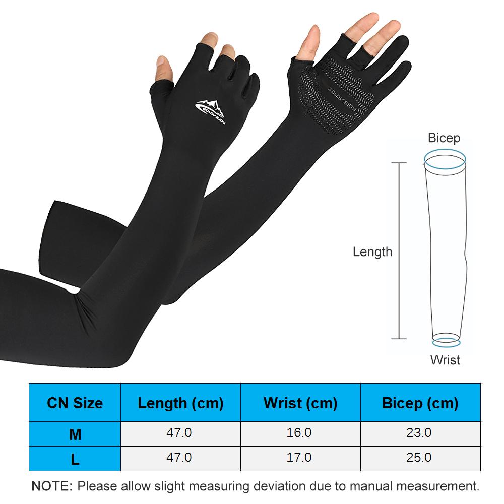 Găng tay, bao tay dài chống nắng, chống tia UV hở 3 ngón tiện dụng cho nam nữ