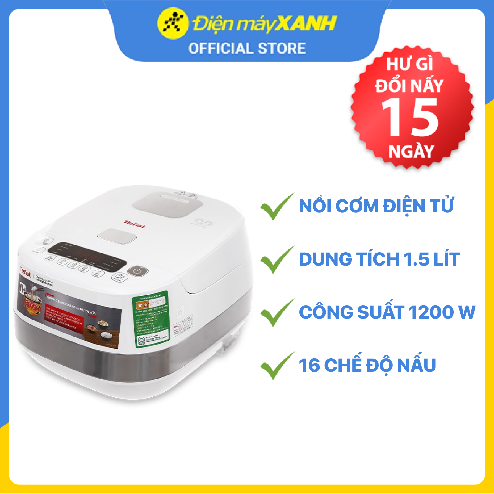 Nồi cơm điện tử Tefal RK808168