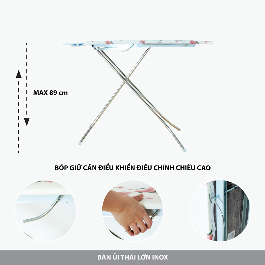 Bàn ủi /Cầu là Trường Thắng chân Inox Size 30x108cm