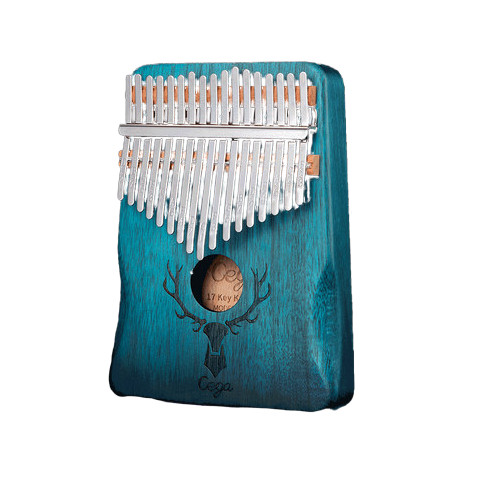 Đàn kalimba 17 phím gỗ nguyên khối Mahogany Cega -IM170155 họa tiết tuần lộcTặng búa chỉnh âm , stick màu, khăn lau đàn và bông tắm xơ mướp PROVK399