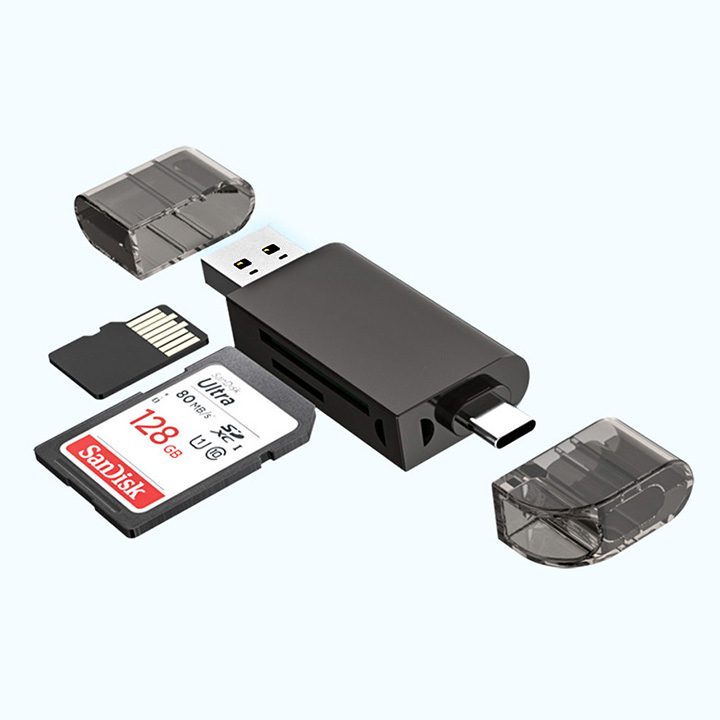 Đầu đọc thẻ nhớ USB3.0 type-A và type-C OTG AA-CDR02