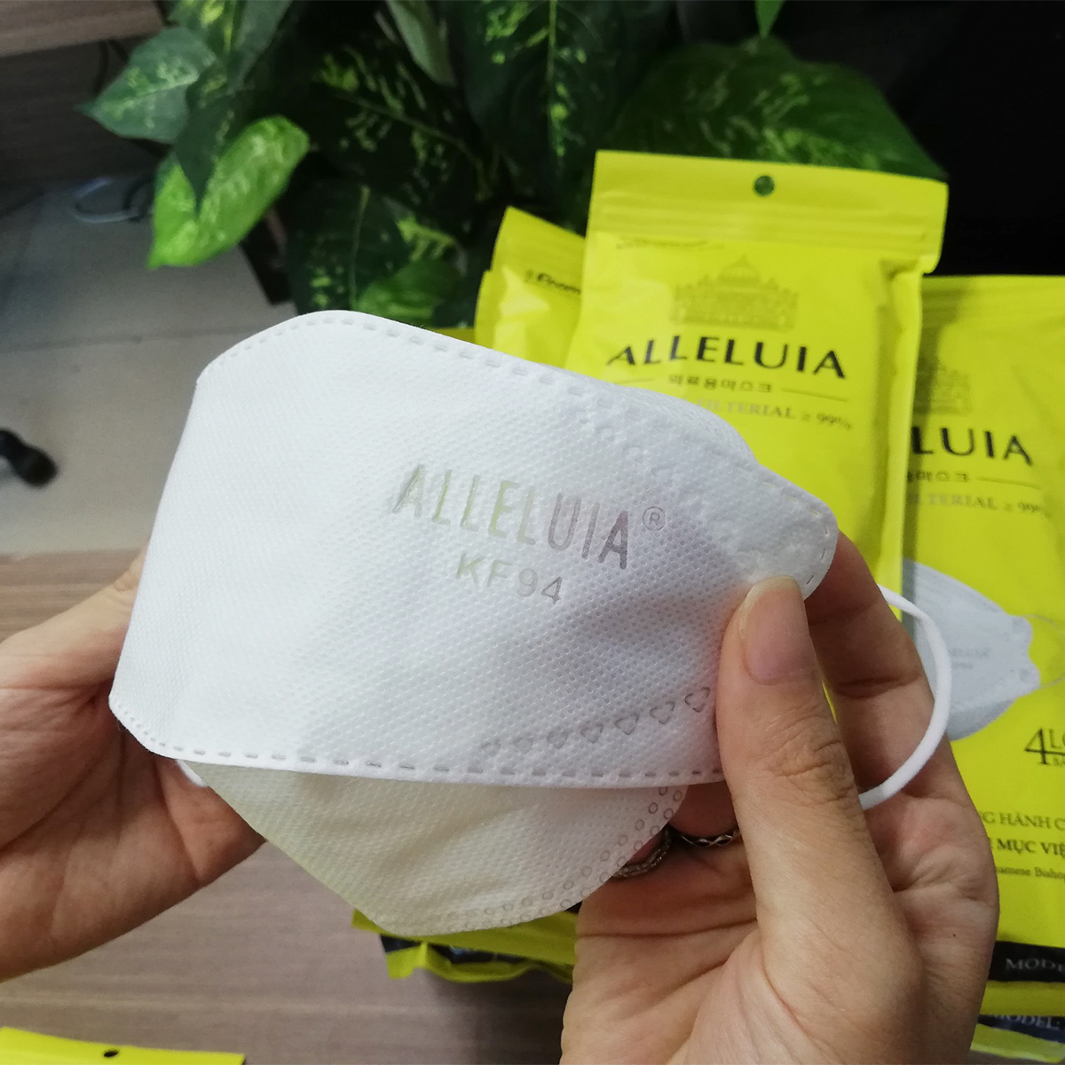 Thùng 100 Khẩu Trang KF94 Công Giáo EcomMed Alleluia