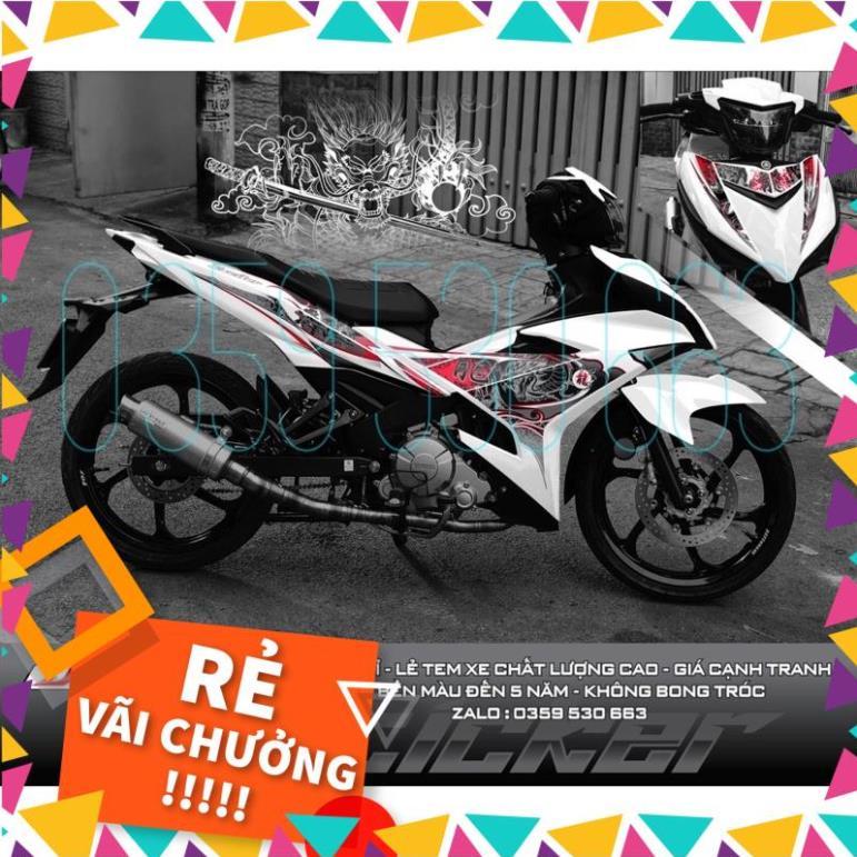 Tem rời Dragon Rồng đỏ - dán Exciter 150 trắng - siêu hot 2021