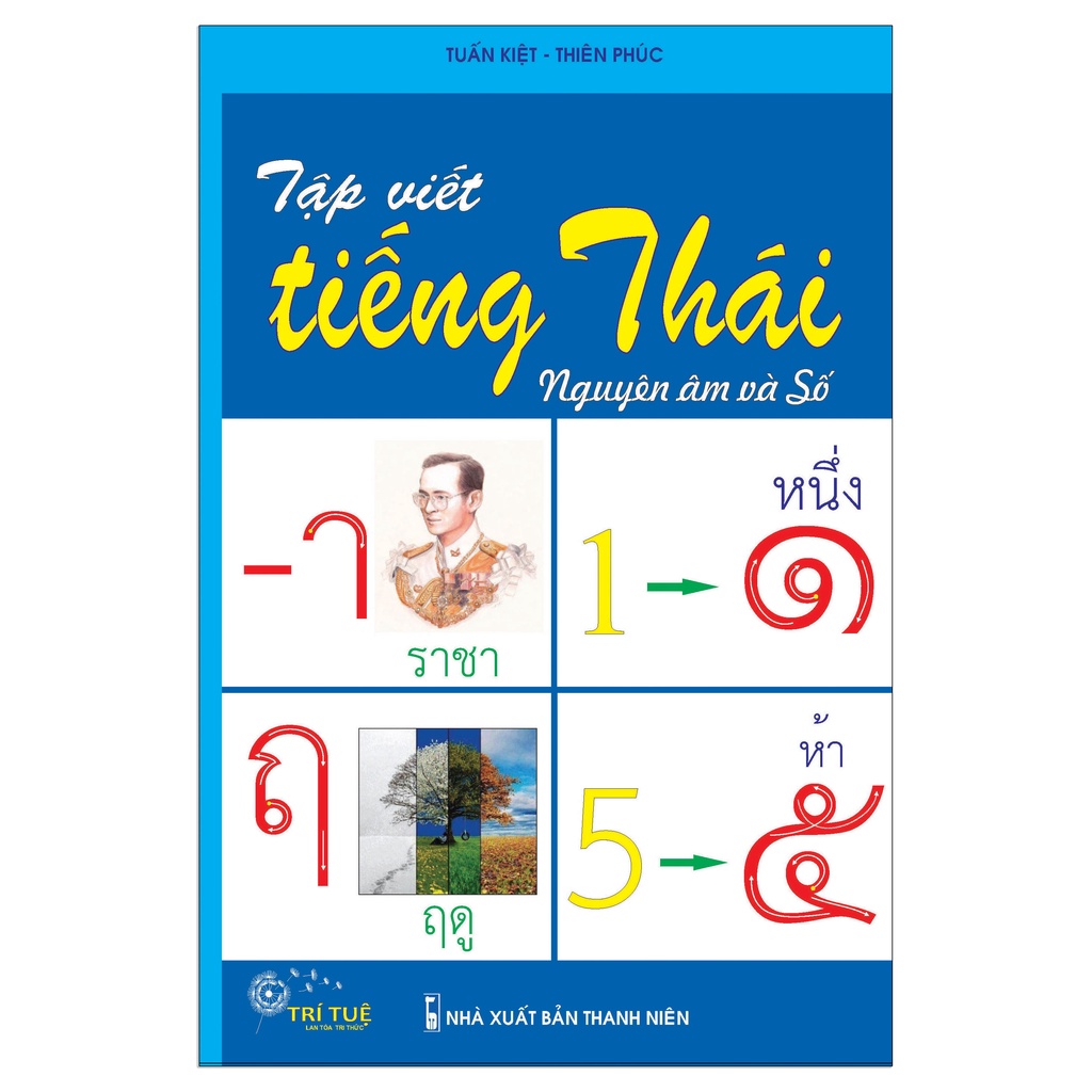 Sách - Tập viết tiếng Thái Nguyên âm và Số ( trí tuệ )