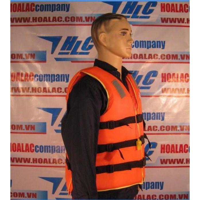 Combo 2 áo phao bơi an toàn người lớn có còi size số 6 (da cam)