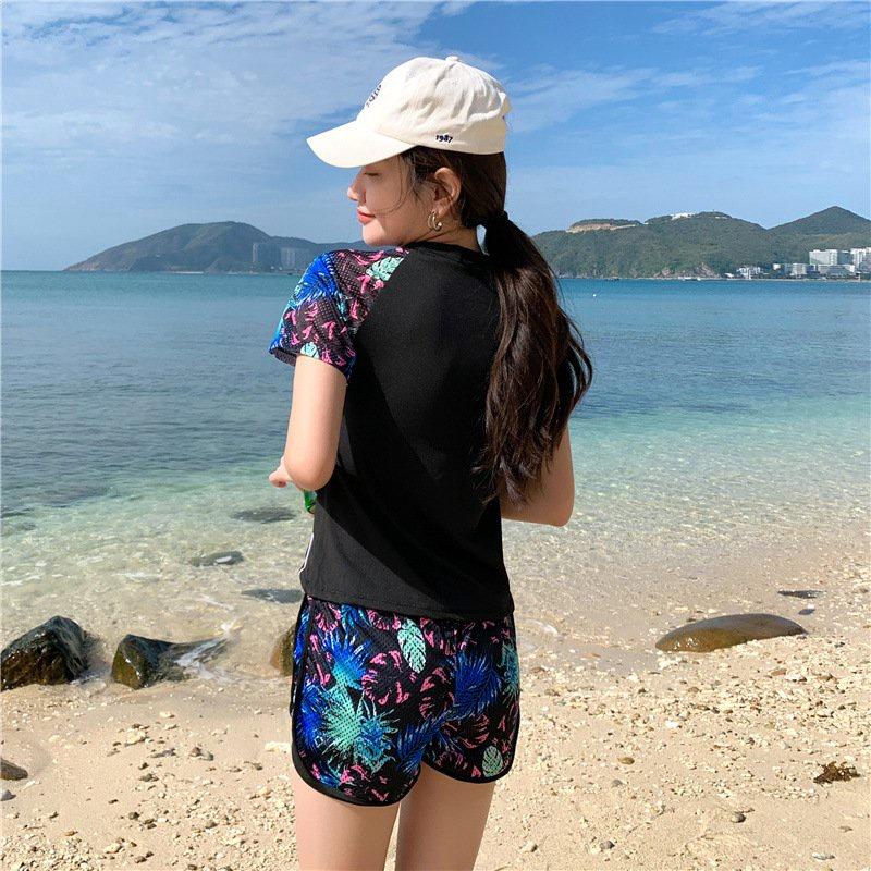 Bộ đồ bơi bikini nữ 2 mảnh màu sắc trẻ trung kín đáo thời trang thể thao đi biển V0083