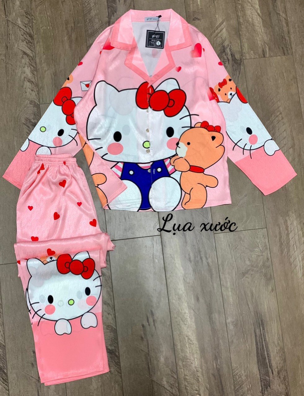 Đồ bộ lụa xước thiết kế