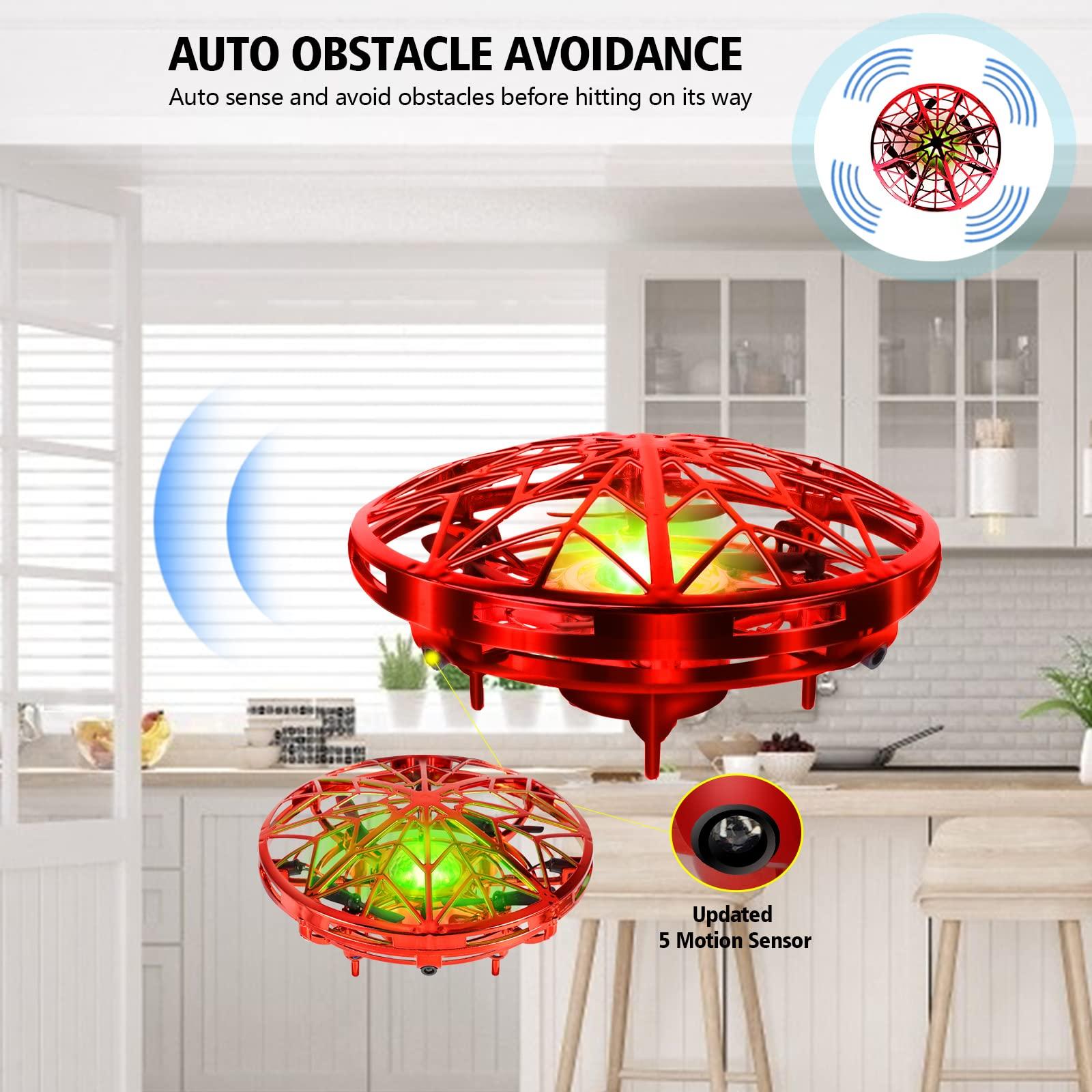 Máy bay không người lái Mini UFO, máy bay không người lái điều khiển bằng tay, Đèn LED hồng ngoại điều khiển bằng tay, đồ chơi chuyến bay có thể sạc lại cho trẻ em