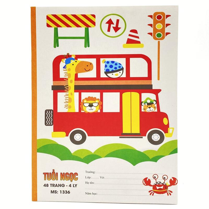 Combo 5 Tập Tuổi Ngọc 4 Ô Ly 48 Trang - Hải Tiến 1336 (Mẫu Màu Giao Ngẫu Nhiên)