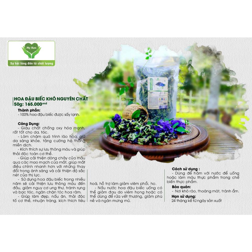 HOA ĐẬU BIẾC KHÔ HỮU CƠ MẸ KEN 50G