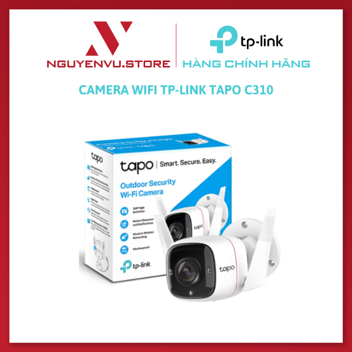 Camera Wifi TP-Link Tapo C310 3MP An Ninh Ngoài Trời – Hàng Chính Hãng