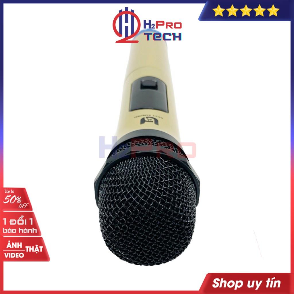 Đôi micro không dây cao cấp, micro karaoke cho loa kéo Best Sound V-W003 tặng pin sạc, chống lăn, lọc míc-H2pro tech- Hàng chính hãng