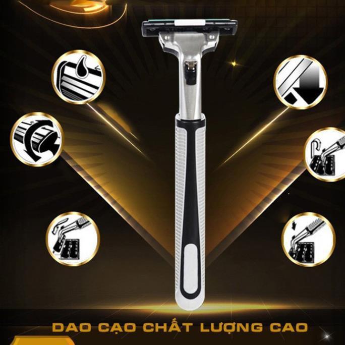 -Bộ Dao Cạo râu Cho Nam Kèm 36 Lưỡi Dao Cạo Cùng 1 Lọ Kem