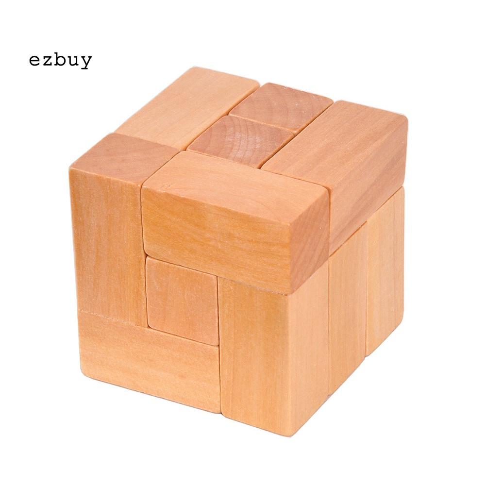 Khối Gỗ 7 Mặt Đồ Chơi Lắp Ráp Tăng Cường Trí Não Cho Bé