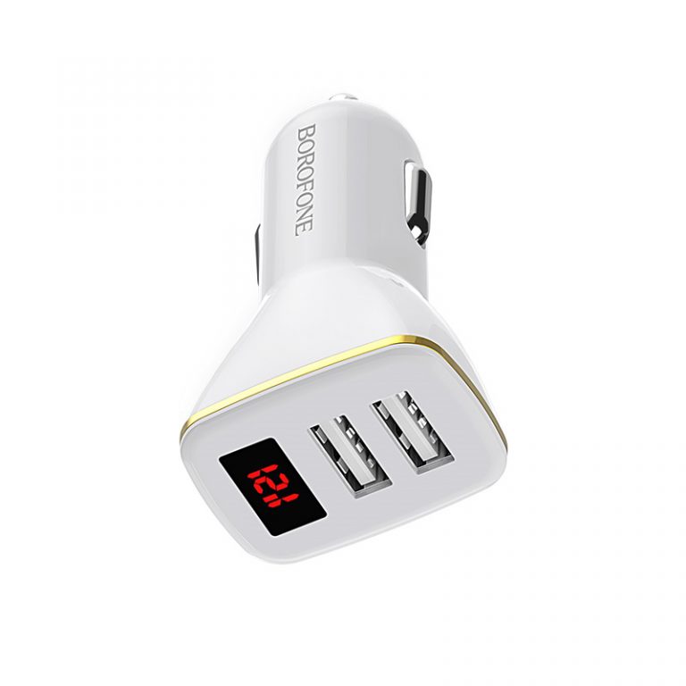 Sạc Xe Hơi BOROFONE BZ11-2 Cổng USB Có Màn Hình LCD - Hàng Chính Hãng