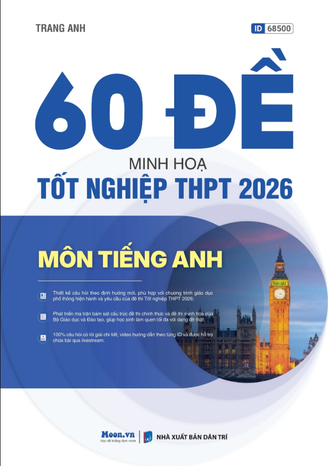 Sách - Bộ Đề Minh Họa Tốt Nghiệp THPT 2026 Các Môn (Combo/ Lẻ) - Moon