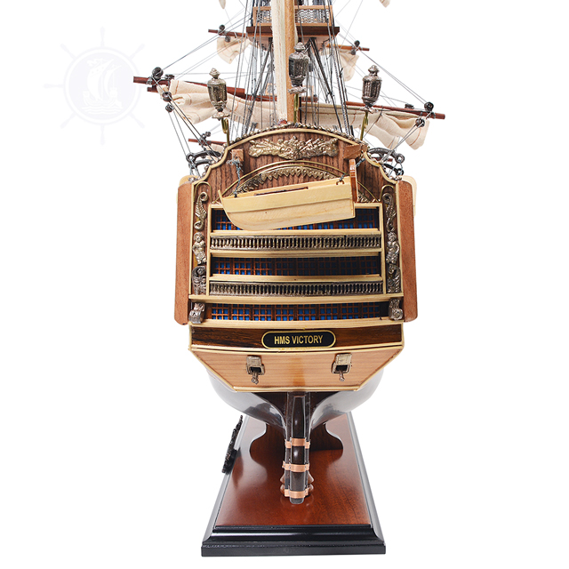 Mô Hình Thuyền Chiến Bằng Gỗ HMS Victory Medium Dùng Để Trưng Bày Trang Trí Dài 74 Cm