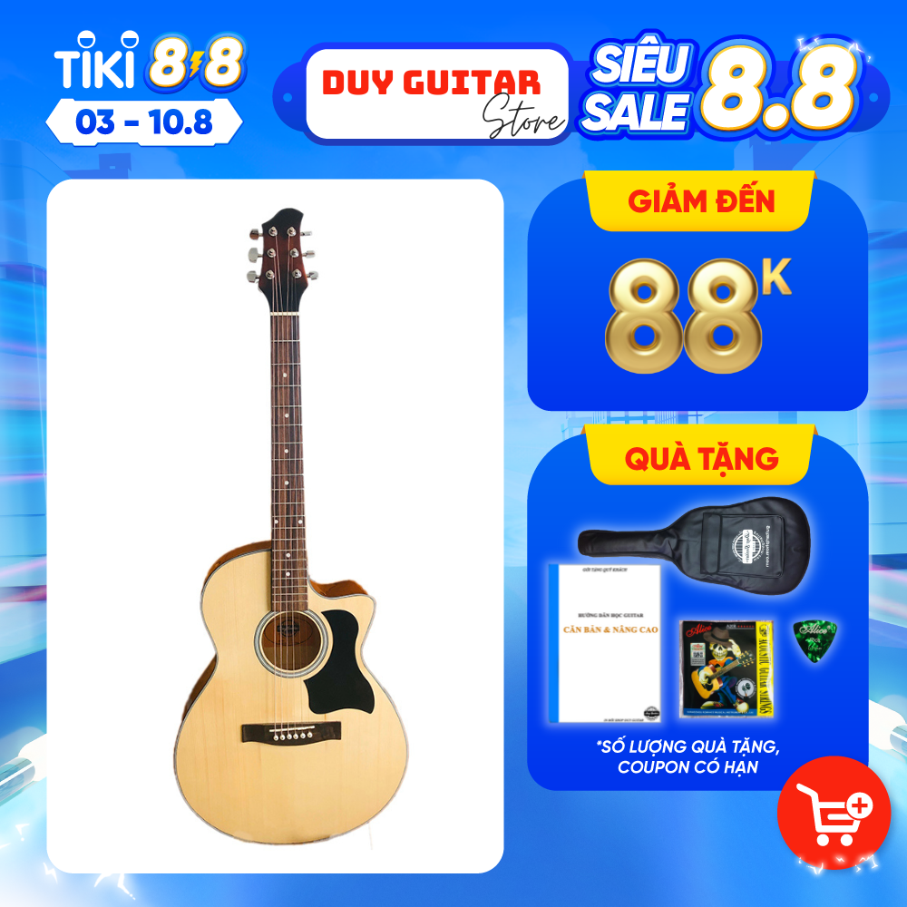 Đàn Guitar Acoustic DVE70 - Màu Gỗ