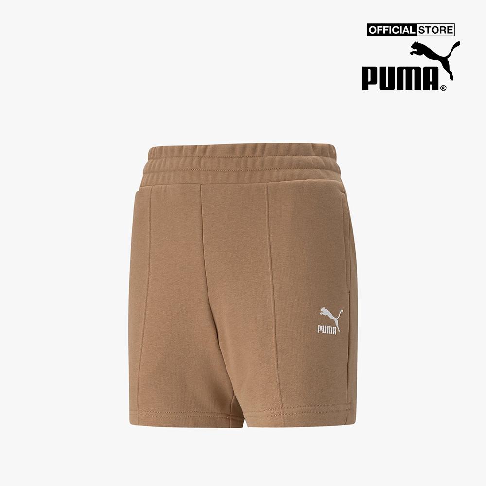 PUMA - Quần shorts tập luyện nữ lưng thun Classics Pintuck538077-0