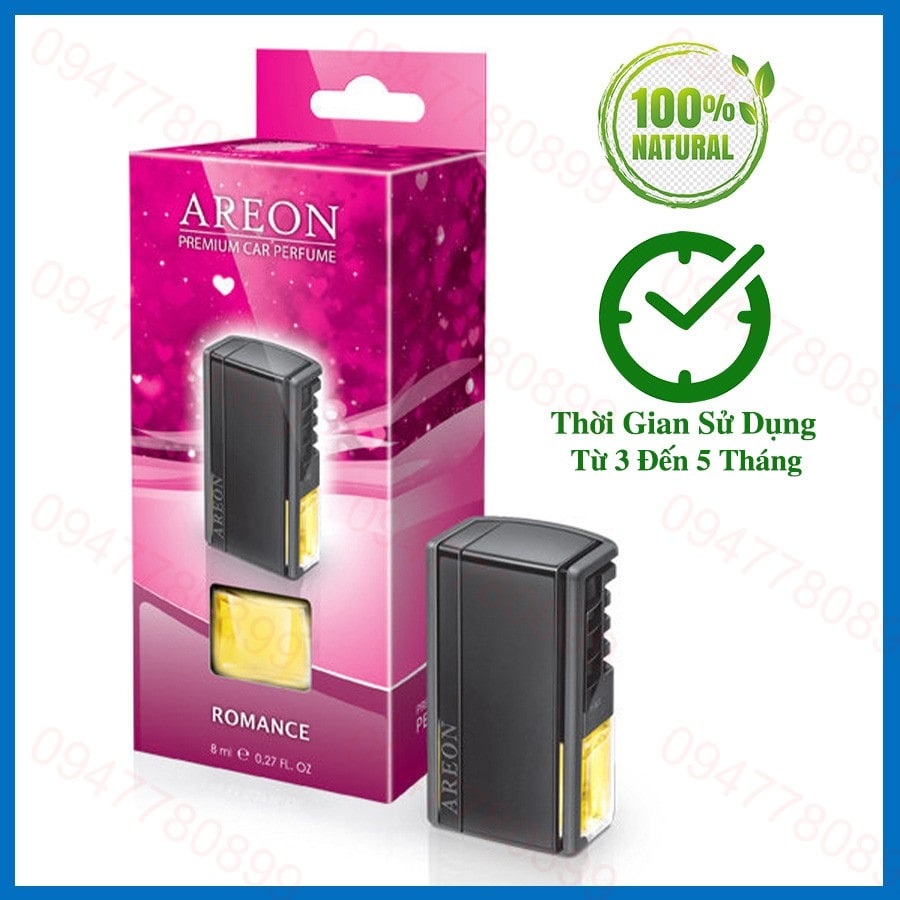 Nước hoa kẹp cửa gió ô tô - Areon Sport Lux Romance ( Dịu Nhẹ & Lãng Mạn )