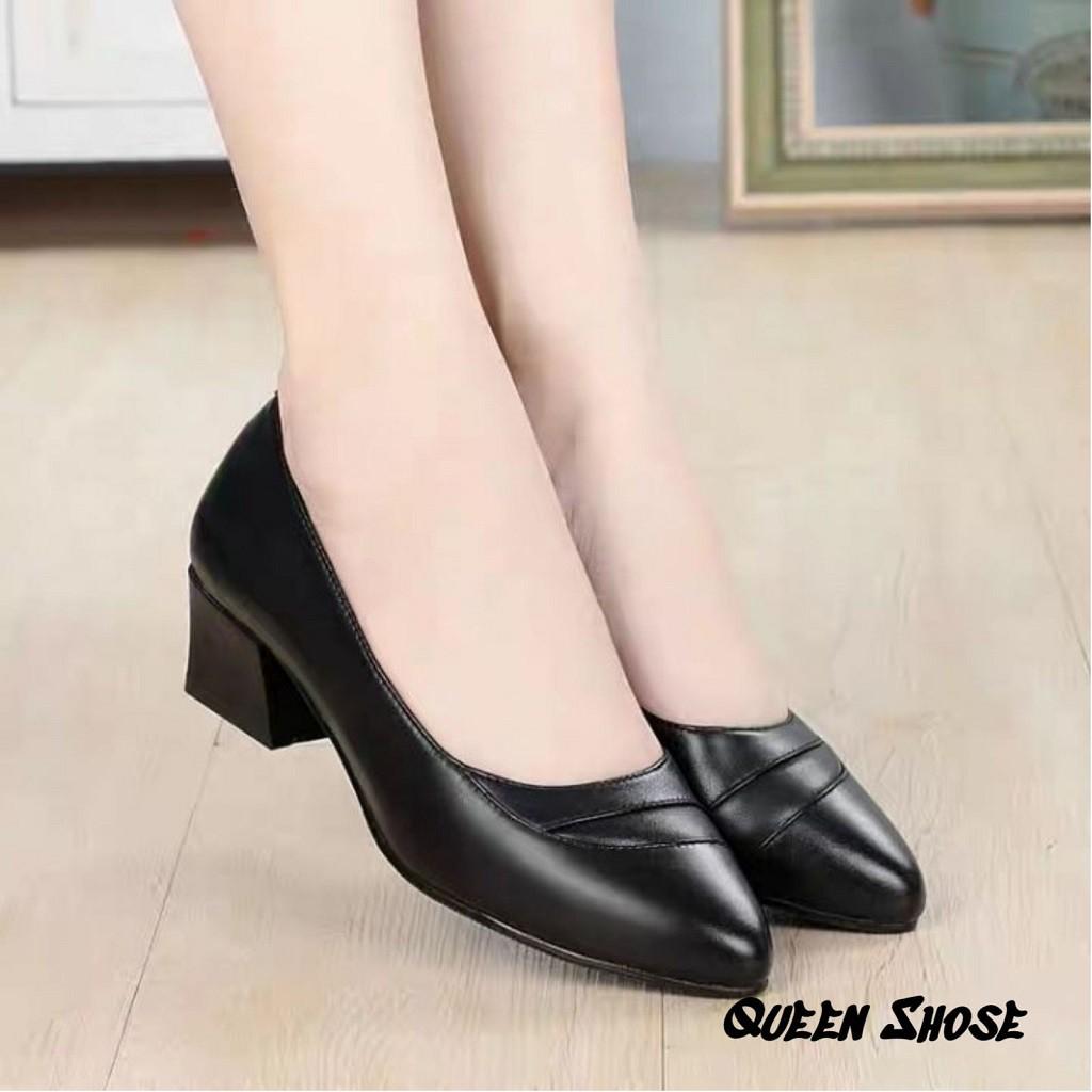 giày nữ - giày công sở nữ cao cấp đế 4cm chất da lỳ siêu mềm HÀNG XUẤT DƯ