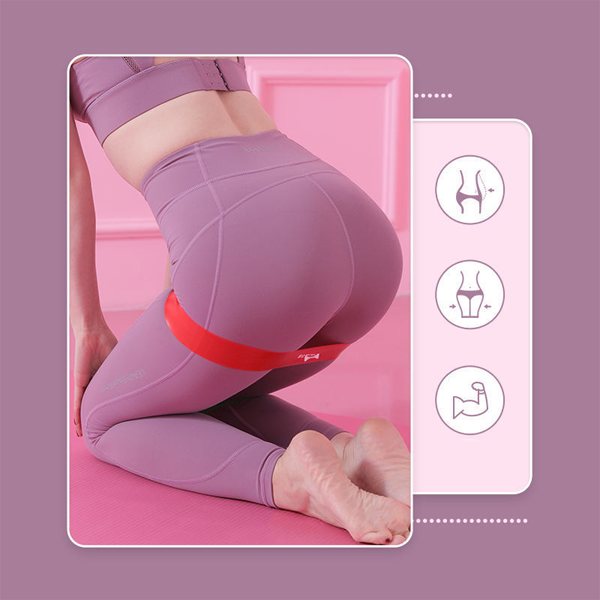 Hình ảnh Bộ 5 dây kháng lực đàn hồi Mini band chịu lực tốt dầy dặn hỗ trợ tập Yoga tập Gym giúp mông đùi săn chắc 