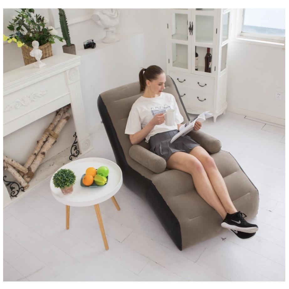 Ghế Bơm Hơi Ngã Lưng Lazy Sofa Có Gác Tay