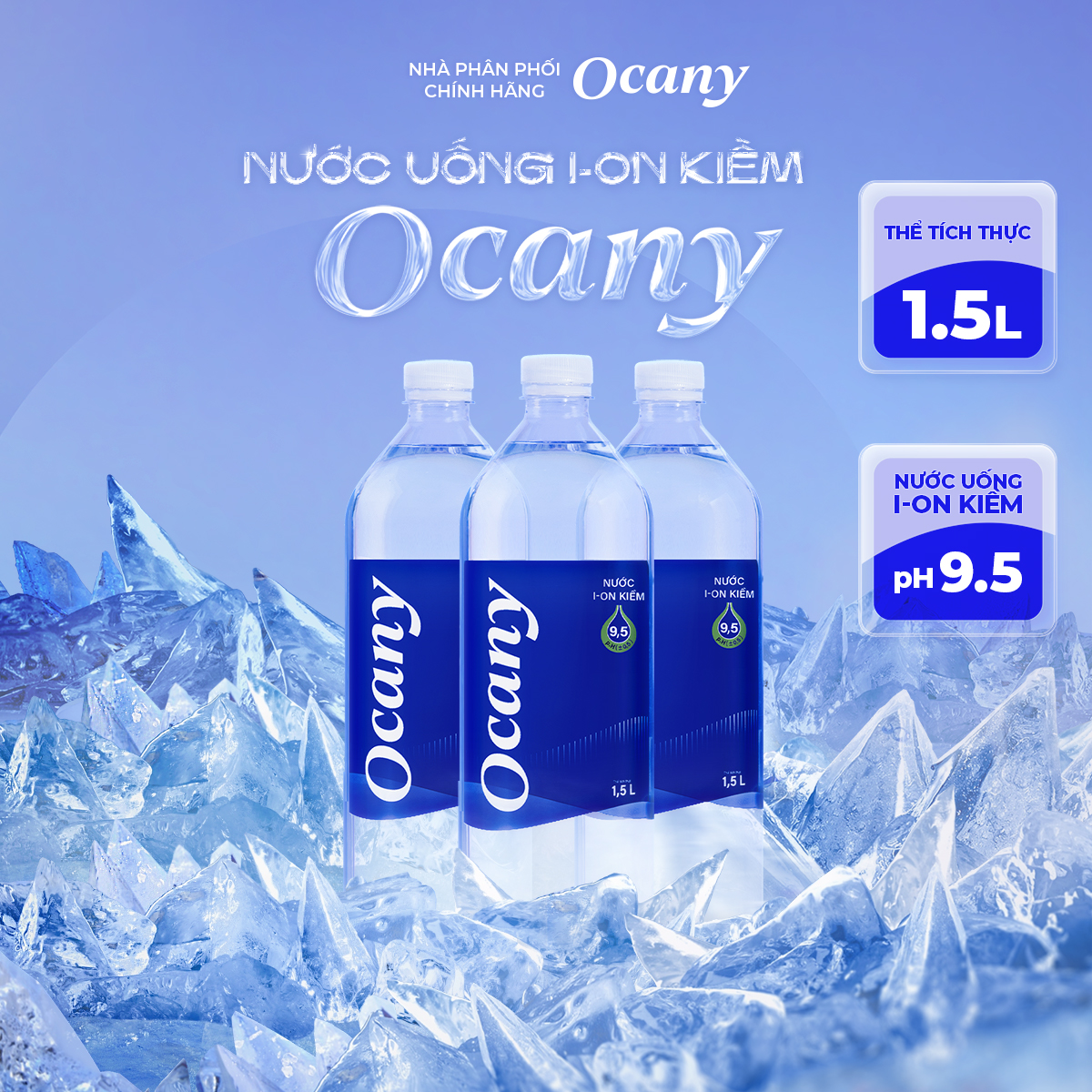 Nước uống ion kiềm Ocany chai 1,5l