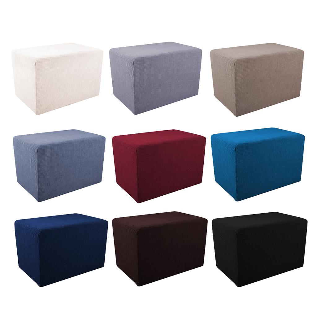 Stretch Ottoman Pouf Cover Footrest Stool Slipcover Protector B