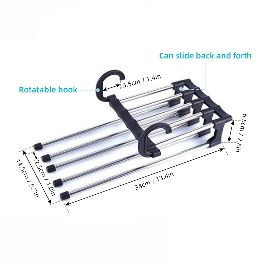 Set 2 Móc Treo Quần Áo Không Trượt Tiết Kiệm Không Gian