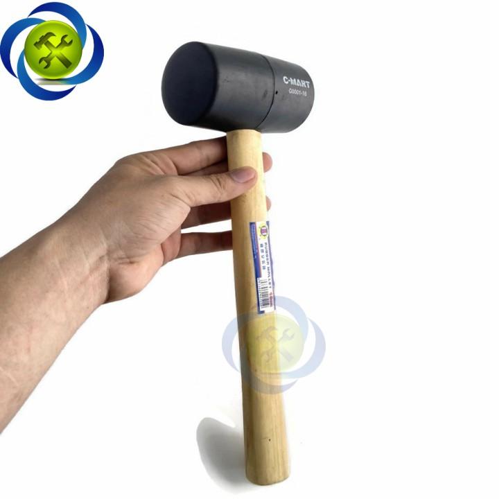 Búa cao su cán gỗ C-Mart G0001-16 đầu búa nặng 448gram