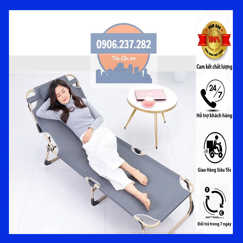 Ghế xếp gấp gọn, giường bố xếp nằm ngủ, ghế bố nằm ngủ, ghế ngủ trưa văn phòng, giường ngủ gấp gọn, giường xếp du lịch