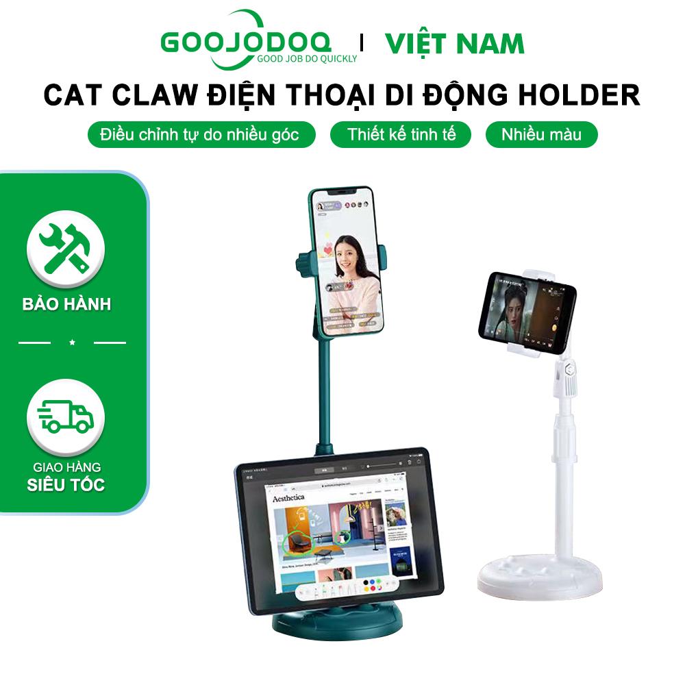 Giá đỡ điện thoại di động Goojodoq để bàn xoay 360 độ có thể điều chỉnh độ cao hai chức năng để đặt máy tính bảng