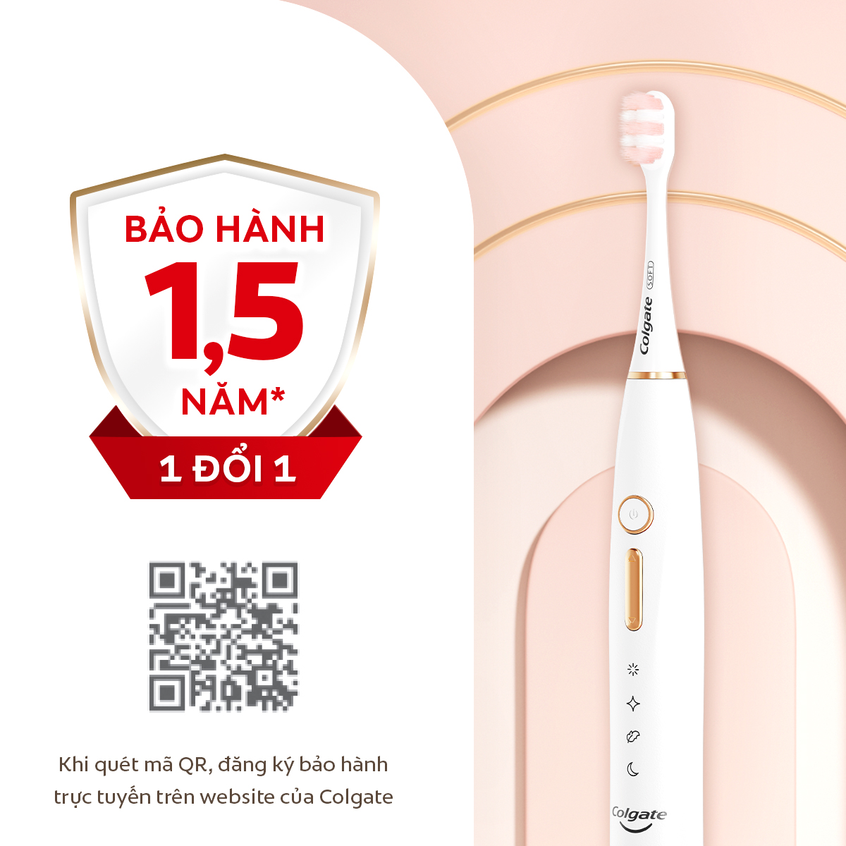 [Gift] Bàn chải điện Colgate trắng sáng răng công nghệ sóng âm với 33 chế độ chăm sóc nướu