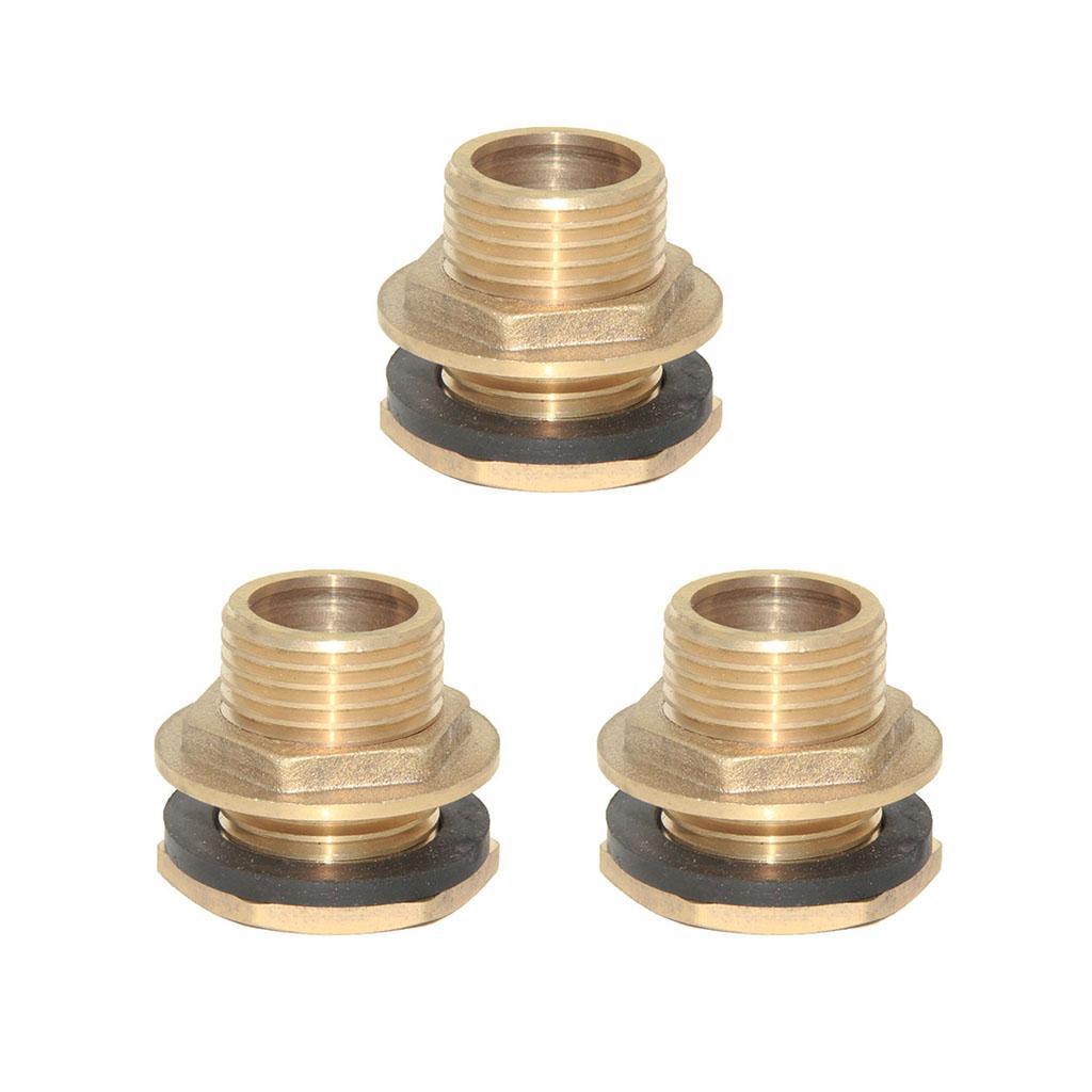 3PCS NPT 1/2" Water Tank Hose Connector Cistern Pipe Fittings Joiner DN15