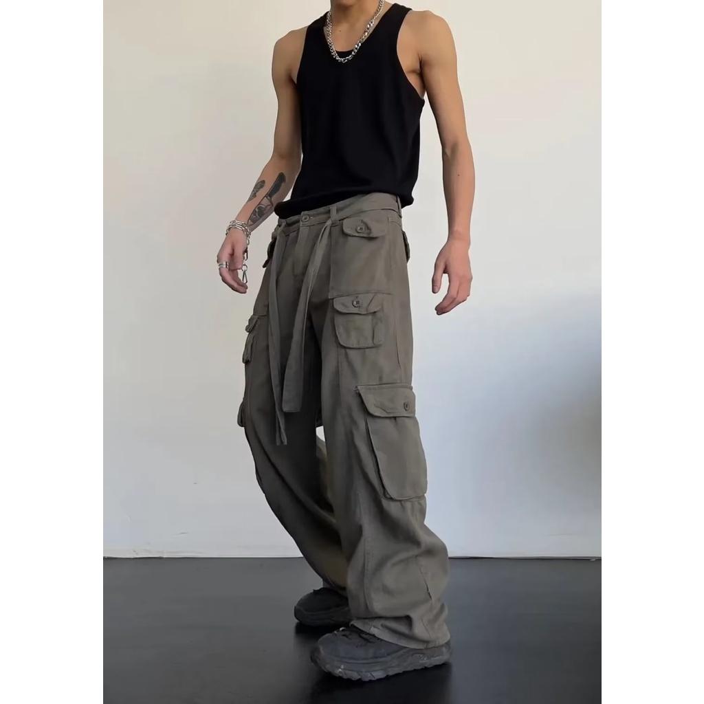 Quần Kaki ống rộng nam nữ , quần túi hộp y2k , cargo pants unisex phong cách - gin store