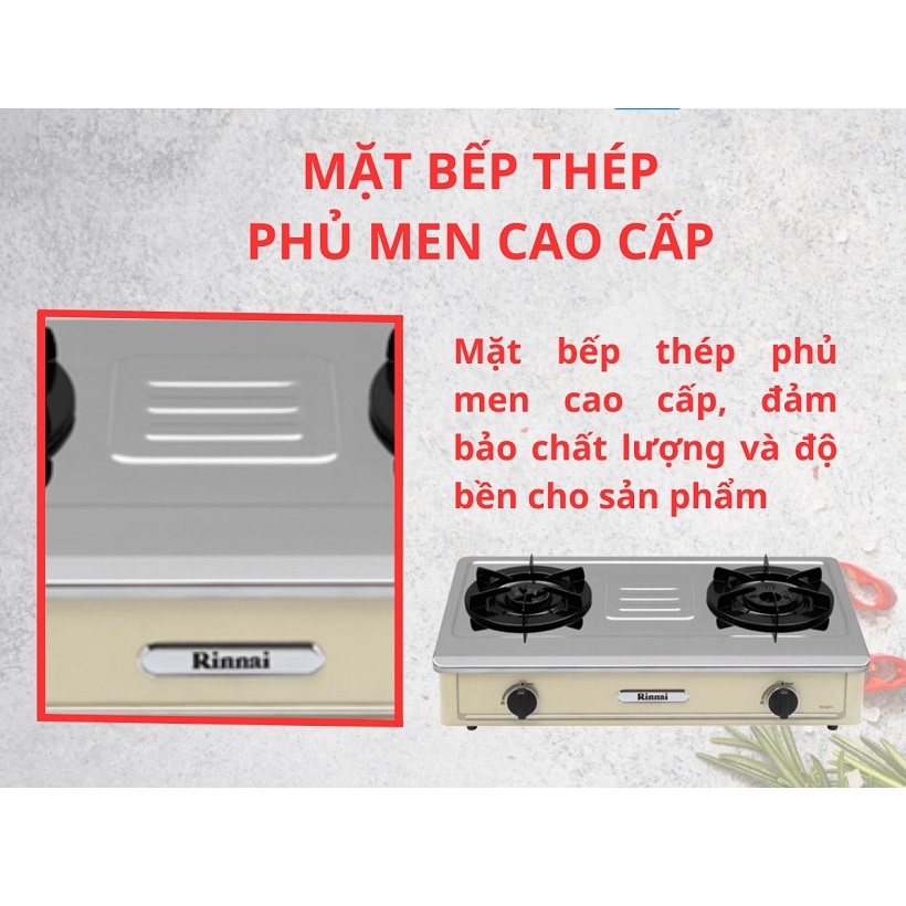 Bếp gas 7 tấc Rinnai RV-A271Y, Chén đồng có ngắt gas tự động - Hàng chính hãng