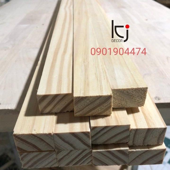 - THANH GỖ THÔNG DÀI 120x3x2 CM LÁNG MỊN 4 MẶT