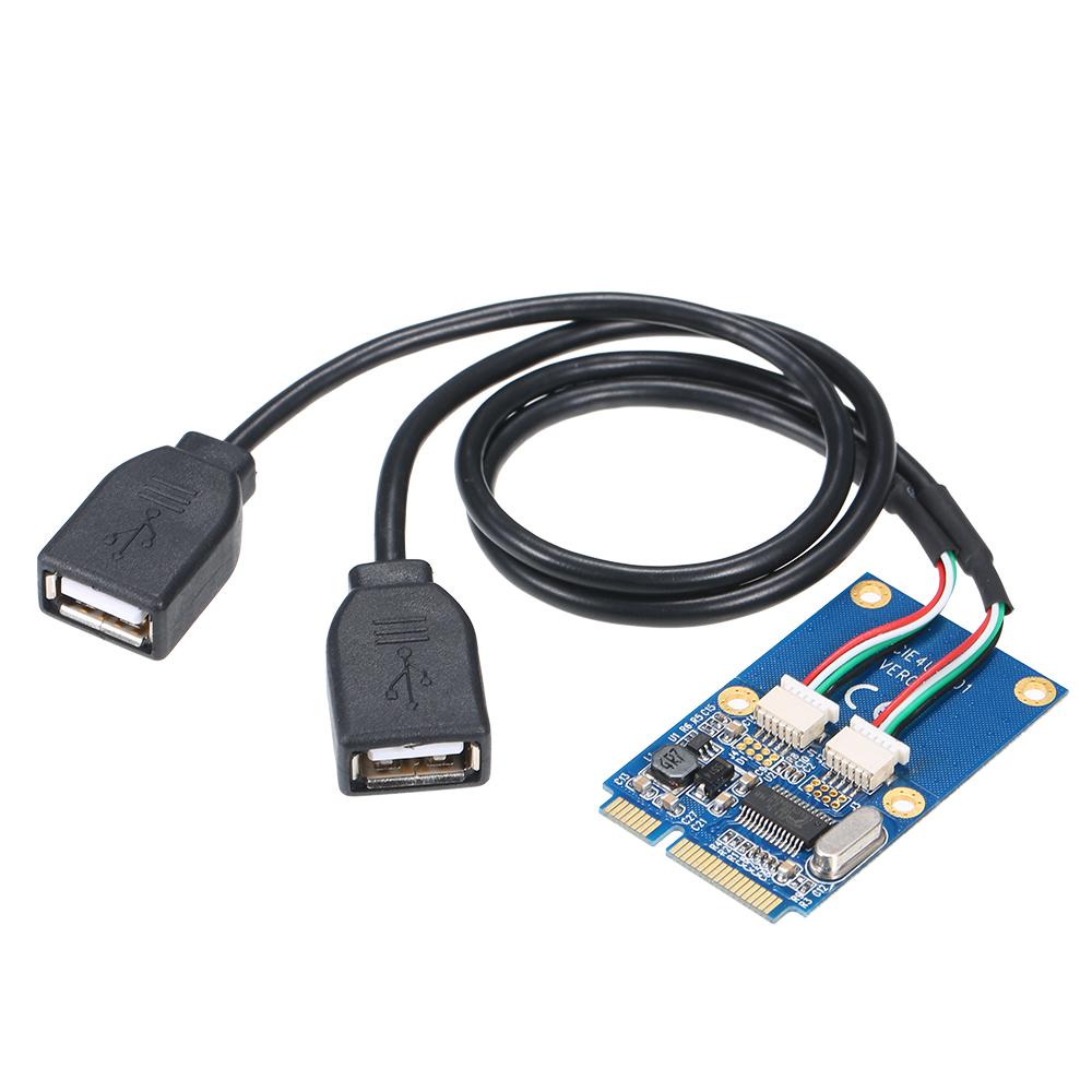 Bộ chuyển đổi Mini PCI-E sang USB Kép MINI PCIe sang 2 cổng Thẻ mở rộng USB2.0
