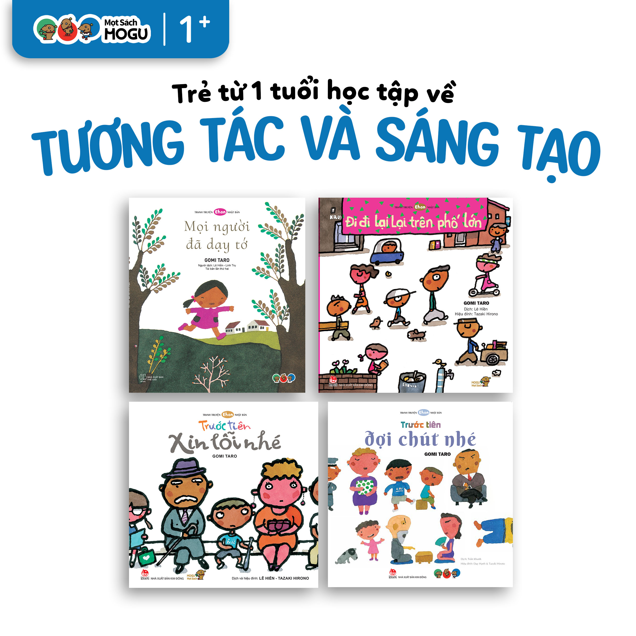 Truyện Ehon bé 3-4-5 tuổi - Bộ 4 cuốn Tương Tác và Sáng Tạo