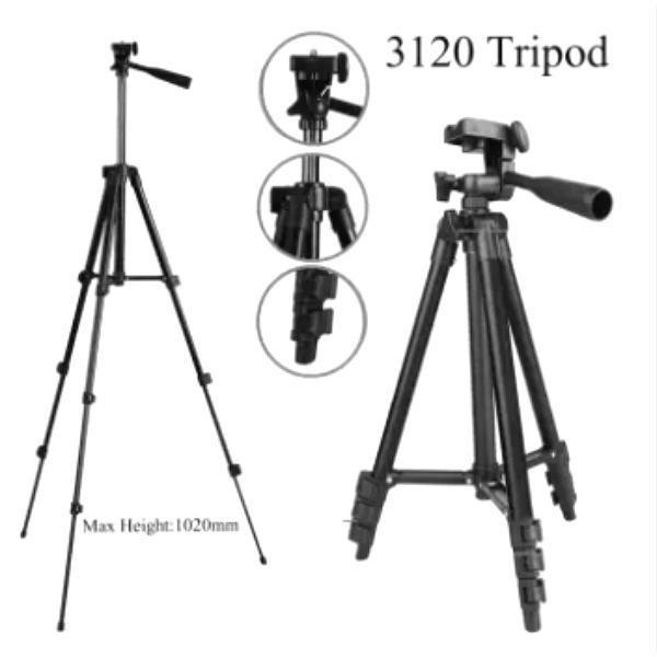 Gậy 3 chân chụp hình máy ảnh, điện thoại Tripod TF - 3120,Chân đế quay tiktok, quay video livetream